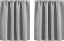 2 pieces - Curtain - Small window curtains - for bedroom kitchen cupboard child basement camper curtains - 76*60cm - Light gray - Blackout curtain - Polyester