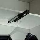 Clothes Hanger - 1 Piece - Hanger - Hanging Hooks - 315mm - Extendable - Pull Out Closet Wardrobe Rail Organizer Metal - For 12 Hangers Pack - Black