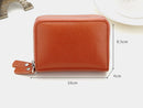 Wallet - RFID Credit Card Holder - Card Holder - Card Holder - 10 Cards with Zipper - Leather - Black - RFID Protection - Gift - 10*8.5*4cm