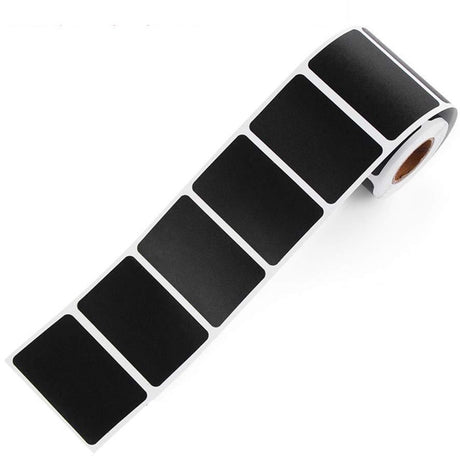 300 Stickers - Chalkboard Stickers - Chalk Sticker - Label Stickers - Labels - Kitchen Labels - Spice Stickers - 5.5 X 3.5 cm - Rectangle - Black - Removable - Reusable - For kitchen containers, storage boxes, offices, craft supplies