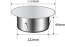 Chimney hood - Stainless steel - Pipe hood - Ø 148 mm - Base diameter: 122 mm - Depth 45 mm - Prevents foreign objects from entering - Prevents odor formation