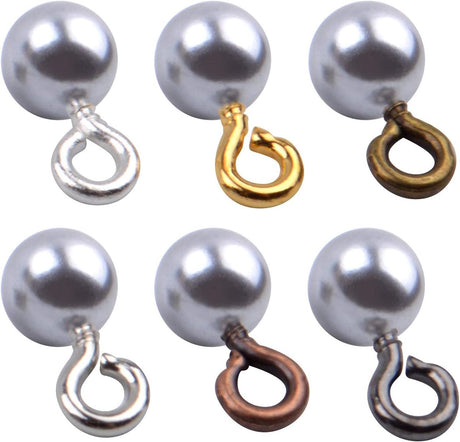 600 pieces - Screw hooks - Screw hook - Screw eyes - Screw eye - Small hook - Wall hook - Length 8 mm - Metal - color - with screw mounting - with storage box