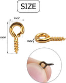 600 pieces - Screw hooks - Screw hook - Screw eyes - Screw eye - Small hook - Wall hook - Length 8 mm - Metal - color - with screw mounting - with storage box