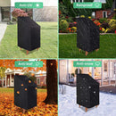 Waterproof garden chair covers - Pack of 2 - Garden furniture cover - Waterproof, weatherproof outdoor chair cover - 210D Oxford - Outdoor chair cover - Patio stacking chair cover - Black stacking chair cover - 75 x 75 x 120 cm - Black