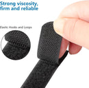 Cable organizer - 40 pieces - 200 x 2 mm - Black - Nylon - Velcro - Cable ties - Tie-wraps - Cable management - Cable ties Velcro - Cable holder - With plastic buckle - Adjustable