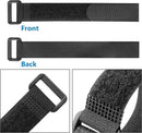 Cable organizer - 40 pieces - 200 x 2 mm - Black - Nylon - Velcro - Cable ties - Tie-wraps - Cable management - Cable ties Velcro - Cable holder - With plastic buckle - Adjustable