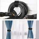Cable organizer - 40 pieces - 200 x 2 mm - Black - Nylon - Velcro - Cable ties - Tie-wraps - Cable management - Cable ties Velcro - Cable holder - With plastic buckle - Adjustable