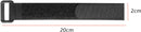 Cable organizer - 40 pieces - 200 x 2 mm - Black - Nylon - Velcro - Cable ties - Tie-wraps - Cable management - Cable ties Velcro - Cable holder - With plastic buckle - Adjustable