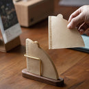 Coffee filter holder - Universal - Filter bag holder - Paper filter holder coffee filter holder - Filter coffee - Coffee accessories - Simple & Durable - 7 x 14 x 3.5 cm - Wood