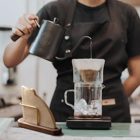 Coffee filter holder - Universal - Filter bag holder - Paper filter holder coffee filter holder - Filter coffee - Coffee accessories - Simple & Durable - 7 x 14 x 3.5 cm - Wood