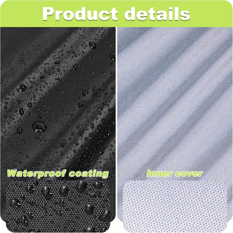 Garden Chair Cover - Waterproof Protective Cover for Garden Furniture - Protective Cover for Garden Chairs - Cover Suitable for Stackable Chairs - 89*89*120/89cm - Black - 210D Oxford Cloth - Waterproof - Durable - Garden Furniture Covers - Garden Furnitu