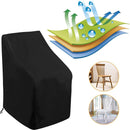 Garden Chair Cover - Waterproof Protective Cover for Garden Furniture - Protective Cover for Garden Chairs - Cover Suitable for Stackable Chairs - 89*89*120/89cm - Black - 210D Oxford Cloth - Waterproof - Durable - Garden Furniture Covers - Garden Furnitu