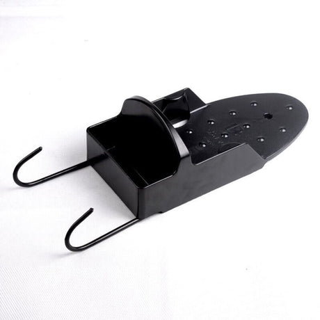 Ironing board holder - Hanging system for your ironing board AND iron - simple ironing board holder - black - plastic - Ironing board holder - Wall-mounted ironing board holder