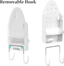 Ironing board holder - Hanging system for your ironing board AND iron - simple ironing board holder - white - plastic