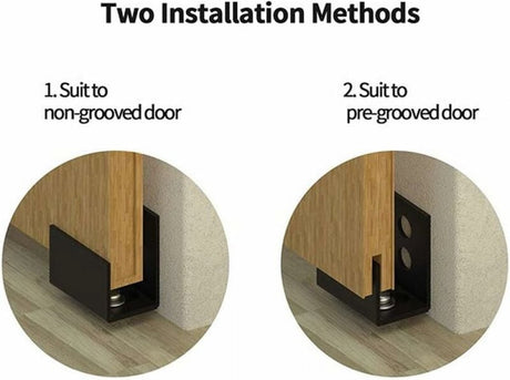 Floor guide - Wall guide - Door guide - Door guide - Steel - Black - Wall mounting - for sliding doors, shed doors