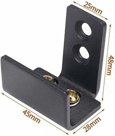 Floor guide - Wall guide - Door guide - Door guide - Steel - Black - Wall mounting - for sliding doors, shed doors