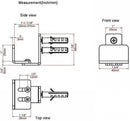Floor guide - Wall guide - Door guide - Door guide - Steel - Black - Wall mounting - for sliding doors, shed doors