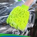 Household Gloves - 3 Pieces - Cleaning Gloves - Car Wash Glove - Double-Sided Microfiber Glove - For Cars and Household Cleaning - 15*23 CM - Dark Blue/Light Green/Blue