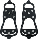 1 pair - Anti-slip spikes for under shoes - Size 41-46 - anti-slip gripper spikes claw - Snow shoes - black - Silicone