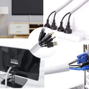 Cable Sleeve - 2m - Diameter 19MM - Cable Management - Braided Cable Sheathing - Cable Protector - Stretchable - Cuttable - PET - White - For TV / Computer / Home Theater / Engine Compartment