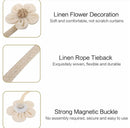 Curtain Holder - 2 Pieces - Curtain Tie Back - Curtain Tie Rope - Magnetic Curtain Cord - Beige - 40 cm