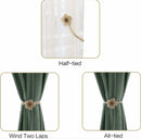 Curtain Holder - 2 Pieces - Curtain Tie Back - Curtain Tie Rope - Magnetic Curtain Cord - Beige - 40 cm