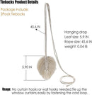 Curtain Holder - 2 Pieces - Curtain Tie Back - Curtain Tie Rope - Curtain Tie Back Hook - Curtain Ties - Beige - 116 cm Long
