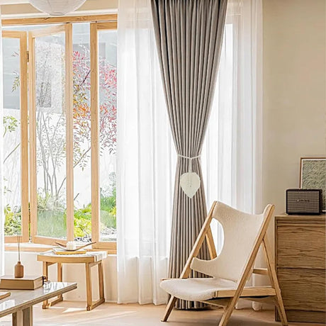 Curtain Holder - 2 Pieces - Curtain Tie Back - Curtain Tie Rope - Curtain Tie Back Hook - Curtain Ties - Beige - 116 cm Long