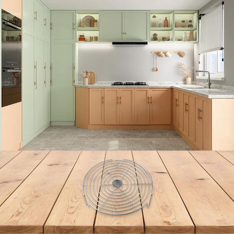 Oven Rack - Steam Rack - Stainless Steel - Microwave Rack - Round - Grill Cooling Rack - Multifunctional Cooking Steam Stand - Microwave Rack Round - Oven Rack - Universal - Suitable for cooking, baking and roasting - 16cm - Silver
