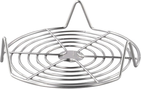 Oven Rack - Steam Rack - Stainless Steel - Microwave Rack - Round - Grill Cooling Rack - Multifunctional Cooking Steam Stand - Microwave Rack Round - Oven Rack - Universal - Suitable for cooking, baking and roasting - 16cm - Silver