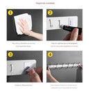 Wardrobe hooks - 5 hooks Stainless steel - Hook strip - Clothes hooks - For wall, wardrobe rail, wall wardrobe for bedroom, bathroom, kitchen - Silver - Coat hooks - 38 cm