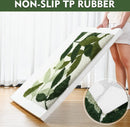 Non-slip bath mat - Non-slip bath mat - 50x80cm - durable water-absorbent bathroom rug - machine washable - soft and comfortable doormat - green leaves - Non-slip - Doormat