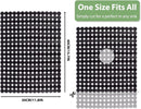 Sink mat - 2 pieces - 30x40cm - Sink insert - Rectangular - Dot design - Sink protection - Black - PVC - Sink mat - Sink mat - Washbasin mat