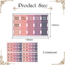 Bible Tab Stickers Self-Adhesive - Tabs Paper - Accessories - Bible Study - English Version - Easy to Read and Use Bible Journaling - Pink-Gray - 75 Laminated Bible Tabs