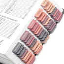 Bible Tab Stickers Self-Adhesive - Tabs Paper - Accessories - Bible Study - English Version - Easy to Read and Use Bible Journaling - Pink-Gray - 75 Laminated Bible Tabs