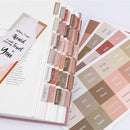 Bible Tab Stickers Self-Adhesive - Tabs Paper - Accessories - Bible Study - English Version - Easy to Read and Use Bible Journaling - Pink-Gray - 75 Laminated Bible Tabs