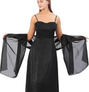 Shawl - Chiffon Scarf - Women's Scarf - Thin Wrap Scarf - Stole - Shawl - Black - 200*70cm - Shawls for Evening Dresses - Chiffon Stole - for Bride Wedding Shawl