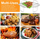 Square air fryer rack - Air fryer baking pan - Air fryer accessories - Stainless steel - 20 cm