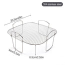Square air fryer rack - Air fryer baking pan - Air fryer accessories - Stainless steel - 20 cm