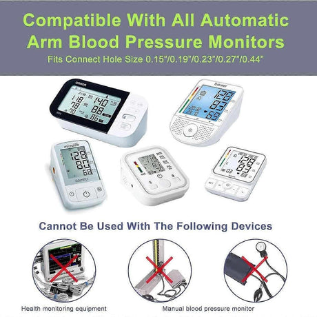 Blood Pressure Cuff for Children 2 Pcs Adjustable 17.2-22.1 cm Upper Arm Replacement Accessories Compatible with Connection_OF
