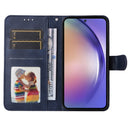 SKALO Samsung A55 5G Wallet Case Compatible with Samsung PU Leather Cover Blue