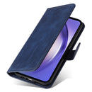 SKALO Samsung A55 5G Wallet Case Compatible with Samsung PU Leather Cover Blue