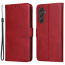 Samsung A55 5G PU Leather Wallet Case Compatible with Samsung, Red