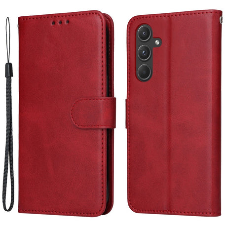 Samsung A55 5G PU Leather Wallet Case Compatible with Samsung, Red