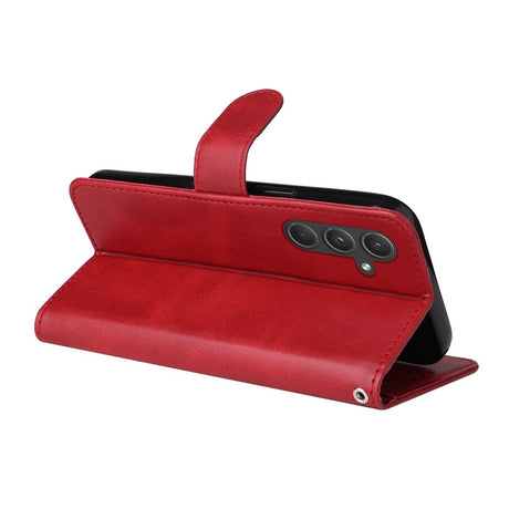 Samsung A55 5G PU Leather Wallet Case Compatible with Samsung, Red