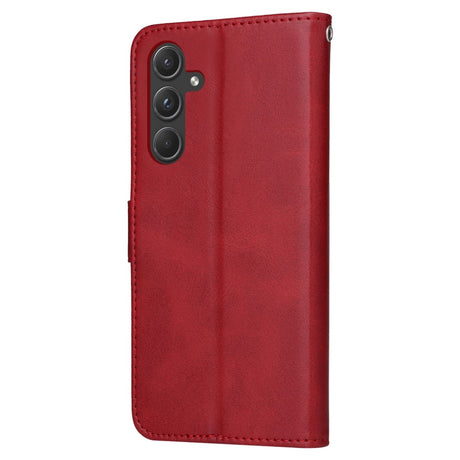 Samsung A55 5G PU Leather Wallet Case Compatible with Samsung, Red
