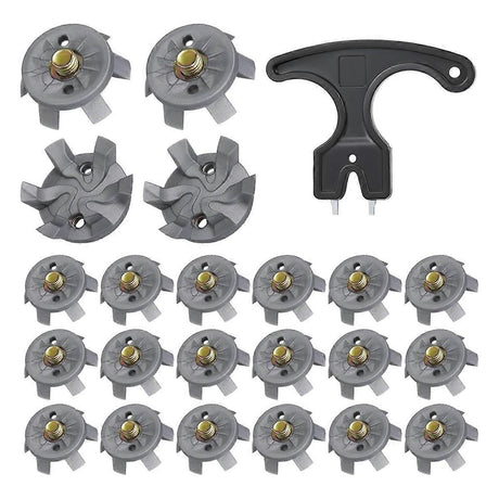 Golf Spikes Set 30 Pcs 6mm Metal Thread Screws Replacement with Spanner