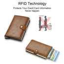 Carbon Fiber Credit Card Holder RFID Slim Wallet Compatible with Samsung Minimalist Thin Pop Up Metal Wallet Small Black Bronze