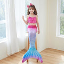 Mermaid Swimsuit Monofin Compatible with Kids Size L 7-9 Years Pack C