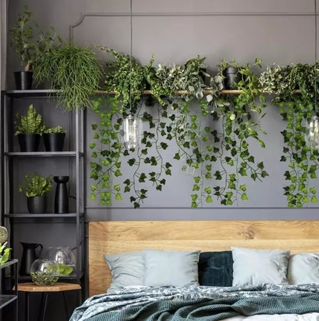 Green Ivy Garland - 2m Long Leaf Garland 25 Meters Compatible with Decorating